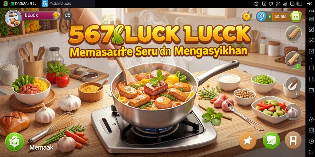 Antarmuka permainan <strong>567LUCK</strong> yang menarik saat memasak berbagai hidangan.