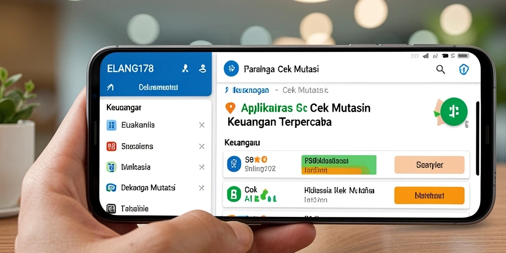Tampilan antarmuka aplikasi ELANG178 untuk Cek Mutasi.