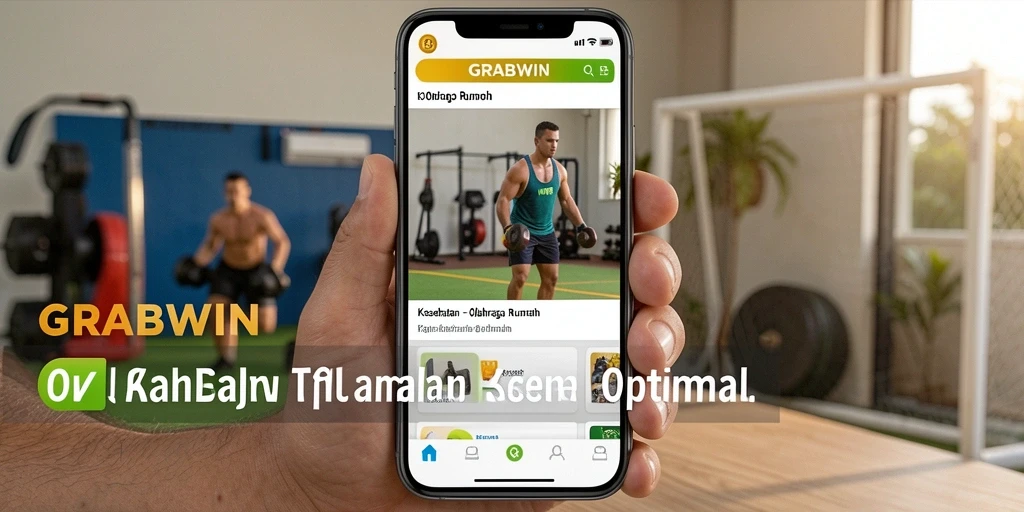 Antarmuka GRABWIN yang sederhana dan informatif untuk olahraga rumah.