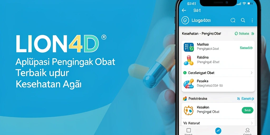 Antarmuka LION4D yang sederhana menunjukkan pengingat obat secara jelas.