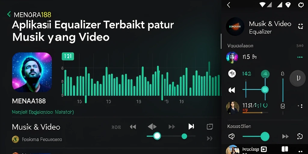 Antarmuka aplikasi MENARA188 dengan pengaturan Equalizer yang menarik.