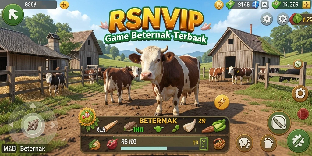 Tampilan antarmuka menarik dari RSNVIP saat beternak.