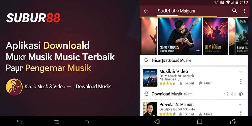 Antarmuka SUBUR88 yang sederhana dan mudah dipahami untuk Download Musik.