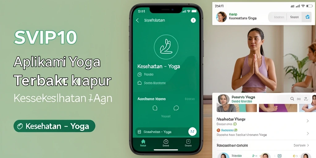 Antarmuka aplikasi SVIP10 yang menampilkan berbagai kelas Yoga.