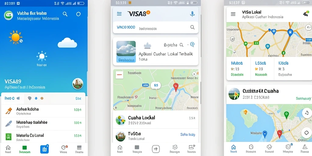 Tampilan antarmuka aplikasi cuaca lokal VISA89 dengan informasi terkini.
