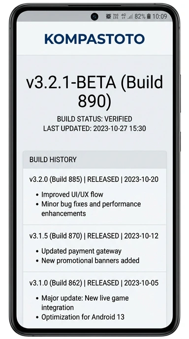 Riwayat Versi Kompastoto untuk Pengguna Android